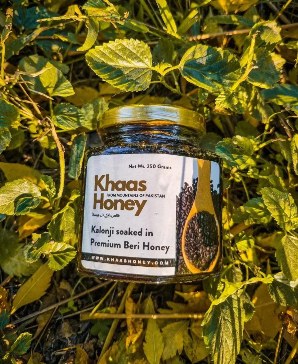 Pure Kalonji infused in Beri Honey (Sidr) - Raw & Natural - Khaas Honey