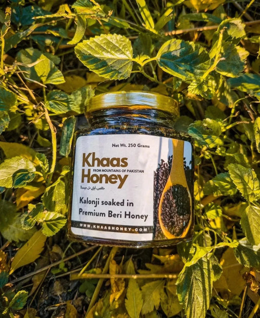 Pure Kalonji infused in Beri Honey (Sidr) - Raw & Natural - Khaas Honey