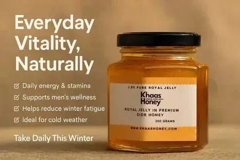 Royal Jelly in Choti Makhi Beri Honey - Pure Blend - Khaas Honey