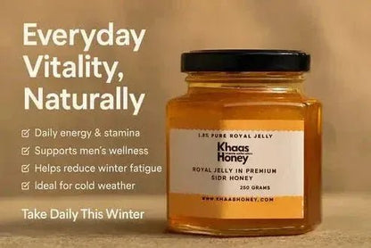 Royal Jelly in Choti Makhi Beri Honey - Pure Blend - Khaas Honey