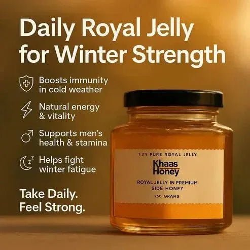 Royal Jelly in Choti Makhi Beri Honey - Pure Blend - Khaas Honey