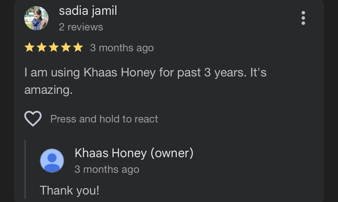 Sidr (Beri) Honey چوٹی مکھی | عسل السدر - Khaas Honey